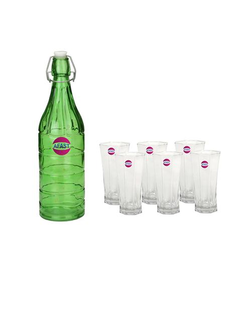 water milk serving and storing bottle and glass set - 18806806 - Very Small Image - 1