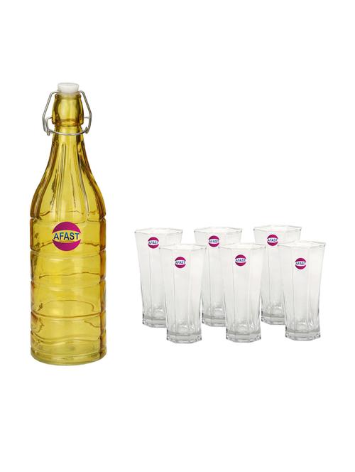 water milk serving and storing bottle and glass set - 18806828 - Very Small Image - 1