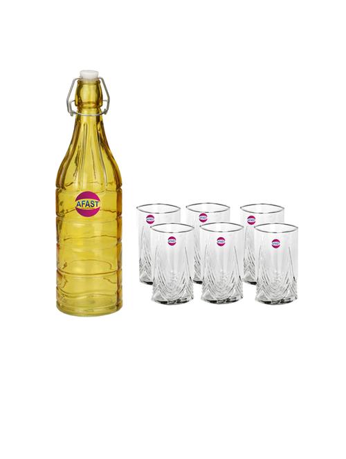 water milk serving and storing bottle and glass set - 18806834 - Very Small Image - 1
