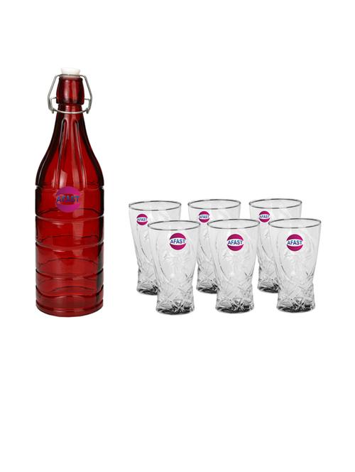 water milk serving and storing bottle and glass set - 18806852 - Very Small Image - 1