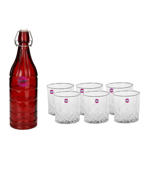 water milk serving and storing bottle and glass set - 18806854 - Very Small Image - 1