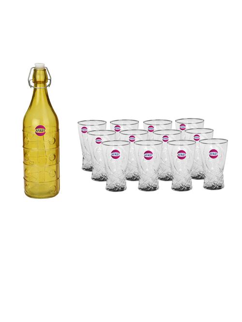 water milk serving and storing bottle and glass set - 18806874 - Very Small Image - 1