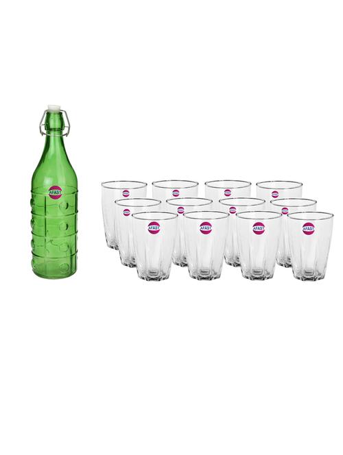 water milk serving and storing bottle and glass set - 18806905 - Very Small Image - 1