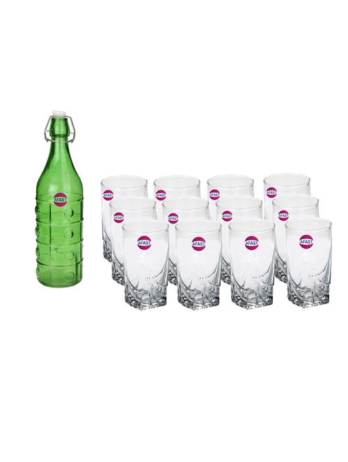 water milk serving and storing bottle and glass set - 18806910 - Very Small Image - 1