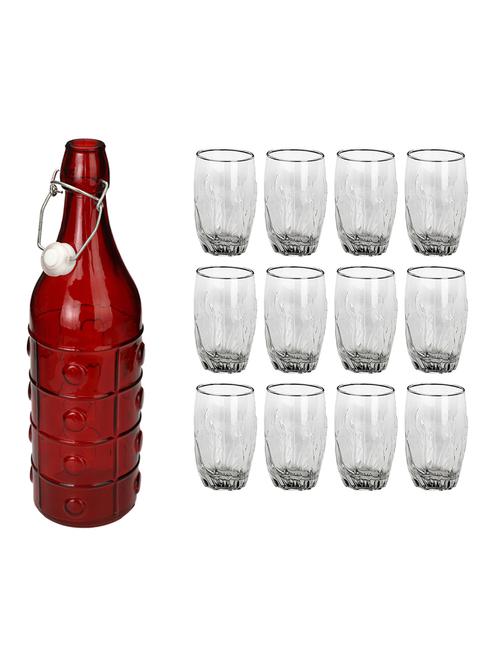 water milk serving and storing bottle and glass set - 18806929 - Very Small Image - 1
