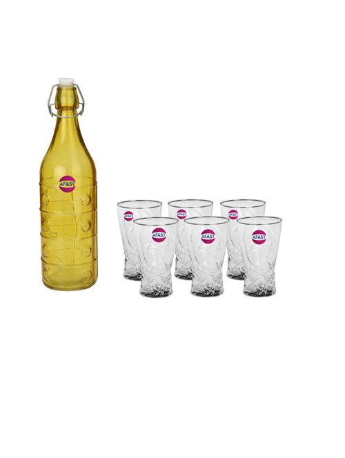 water milk serving and storing bottle and glass set - 18806940 - Very Small Image - 1