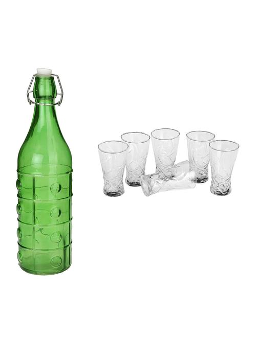 water milk serving and storing bottle and glass set - 18806962 - Very Small Image - 1