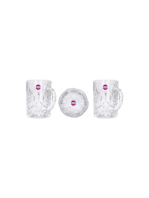 combo of 2 beer glass and 1 snack plate, transparent, glass, pack of 3 -a66 - 18807121 - Very Small Image - 1