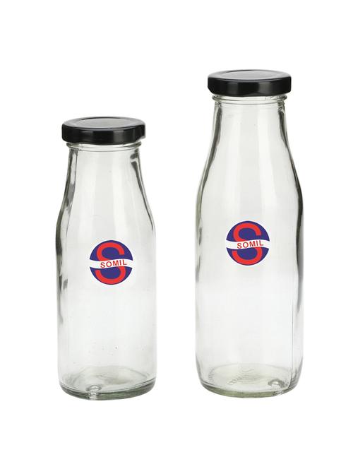 multipurpose kitchen storage glass milk bottle with lid -a5 - 18807132 - Very Small Image - 1