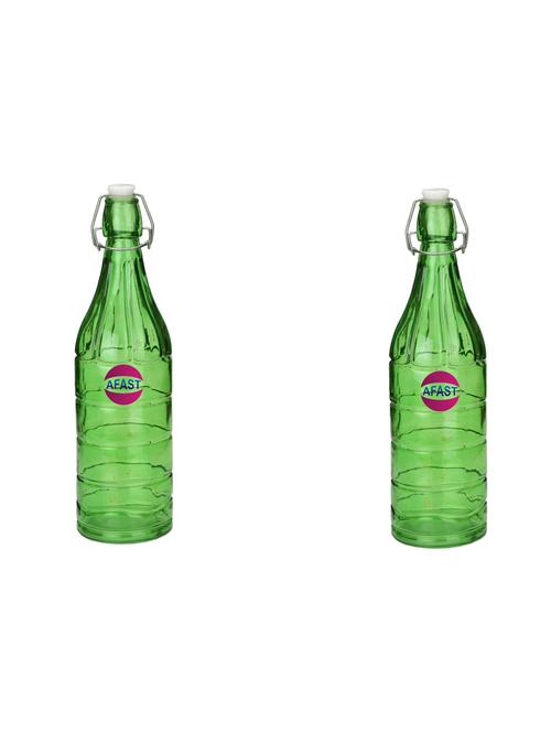 glass transparent water bottle, 1000 ml, green - 18807269 - Very Small Image - 1