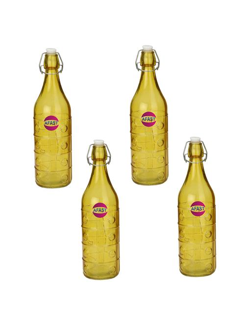 glass transparent water bottle, 1000 ml, yellow - 18807276 - Very Small Image - 1