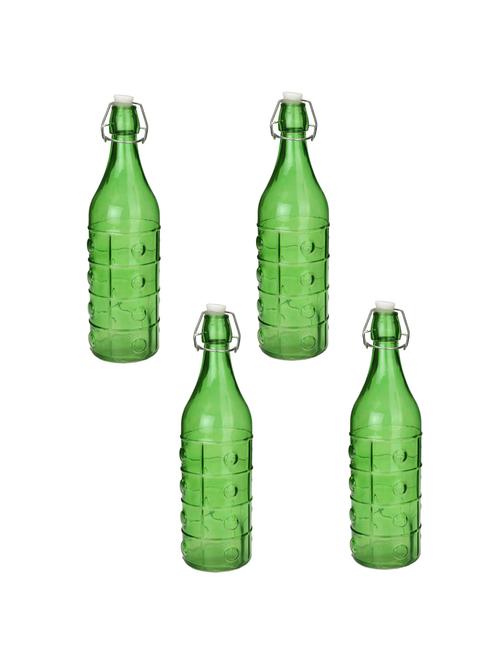 glass transparent water bottle, 1000 ml, green - 18807280 - Very Small Image - 1