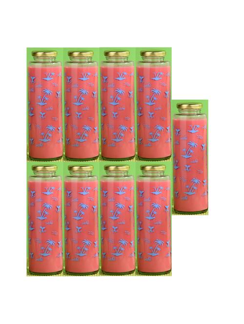 nature tree glass water/milk bottle, metal metal cap, 400ml, pack of 9 - 18807472 - Very Small Image - 1