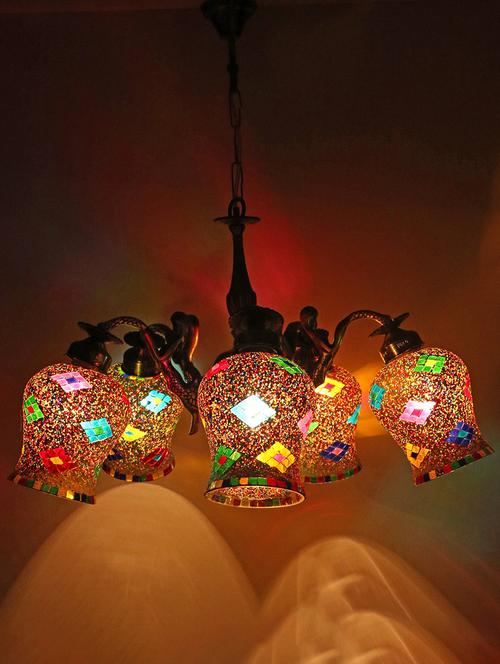 stylish lighting decoration 5 lamp chandeliers for designer lighting effects - 18808299 - Very Small Image - 1