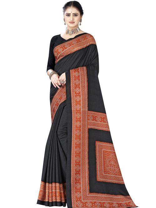 kalamkari printed saree with blouse - 18808541 - Very Small Image - 1