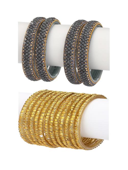 stone studded bangles combo - 18819214 - Very Small Image - 1