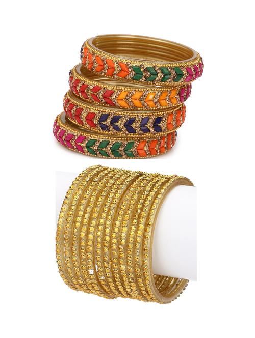 stone studded bangles combo - 18819282 - Very Small Image - 1