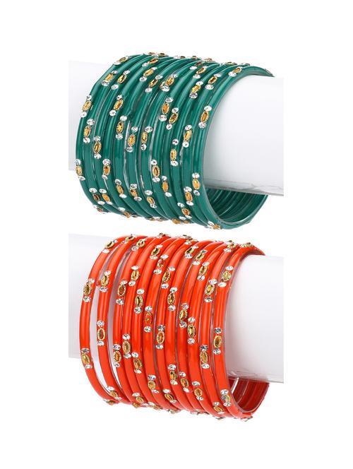 stone studded bangles combo - 18819306 - Very Small Image - 1