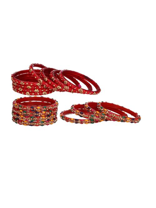 multi colored glass bangle combo - 18820291 - Very Small Image - 1