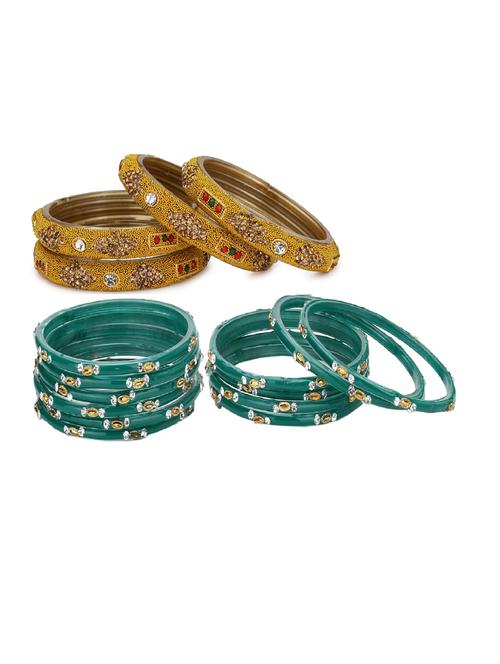 multi colored glass bangle combo - 18820350 - Very Small Image - 1
