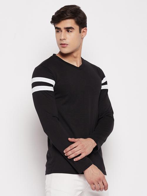 men black cotton blend t-shirt - 18822727 - Very Small Image - 1