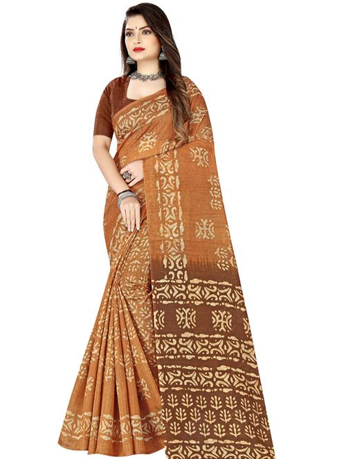 multi colored jute silk printed saree with blouse - 18822798 - Very Small Image - 1