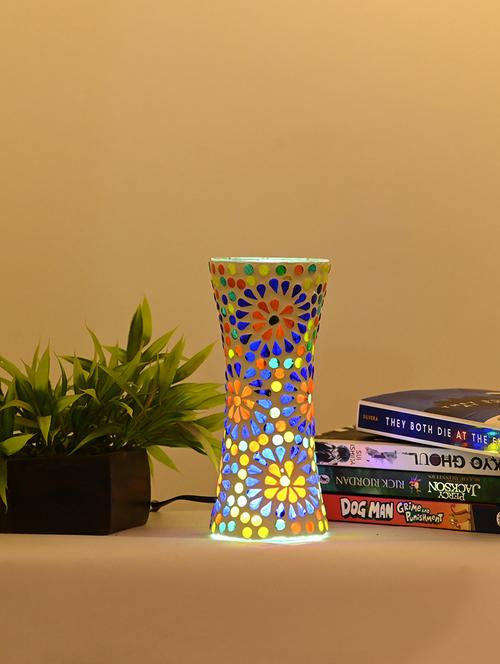 hand decorated mosaic glass vase/ pot with led light - 18822982 - Very Small Image - 1