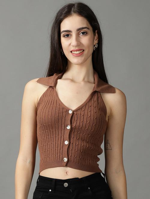 women's crop halter neck top - 18824275 - Very Small Image - 1