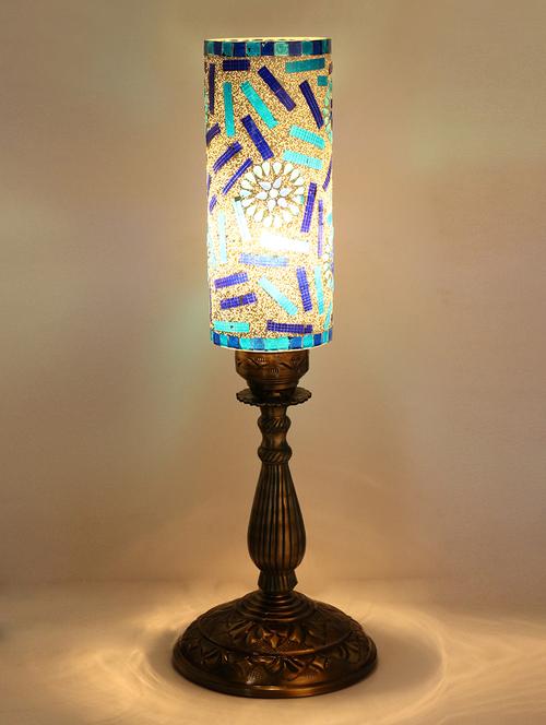 antique style metal & glass table lamp for home - 18824586 - Very Small Image - 1