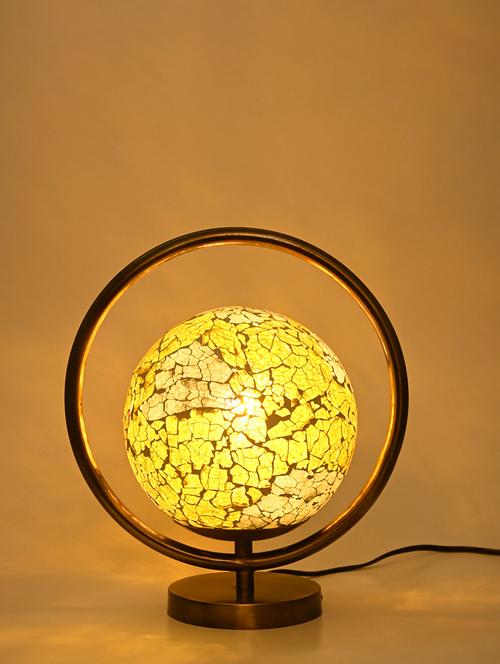 designer & decorative round table lamp with decorative colorful glass shade - 18824661 - Very Small Image - 1