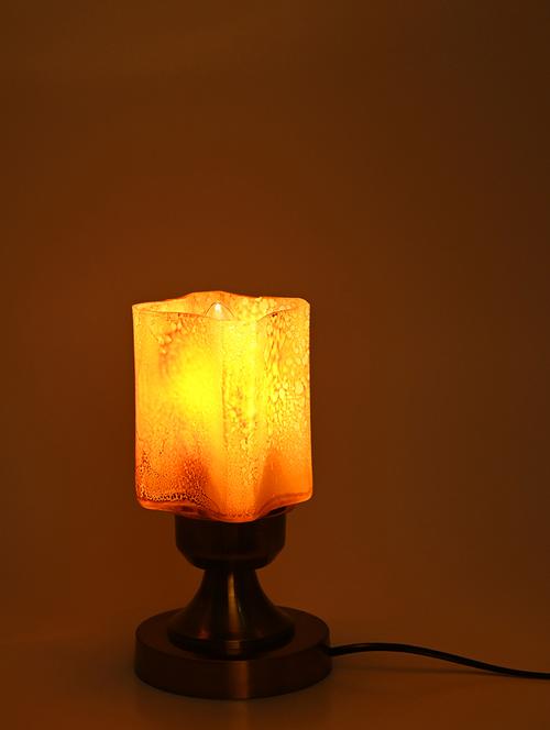 designer led compatible table lamp with decorated glass shade - 18824738 - Very Small Image - 1