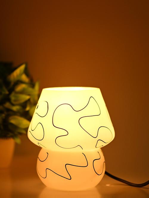 decorative table lamp of glass & metal for designer lighting effects - 18824771 - Very Small Image - 1