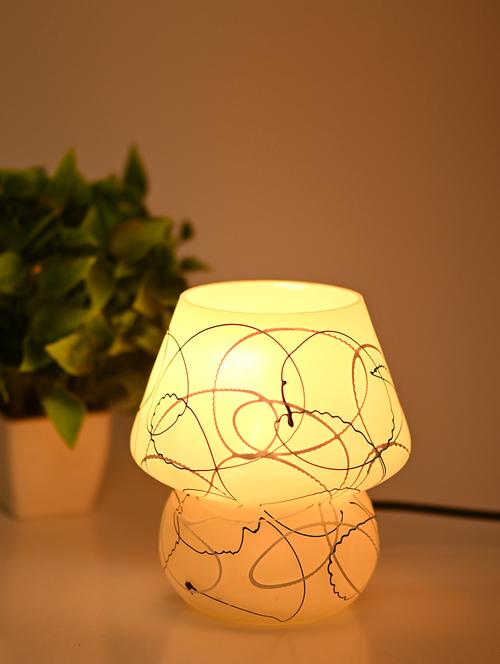 decorative table lamp of glass & metal for designer lighting effects - 18824775 - Very Small Image - 1