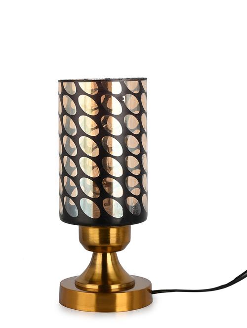 designer led compatible table lamp with decorated glass shade - 18824996 - Very Small Image - 1