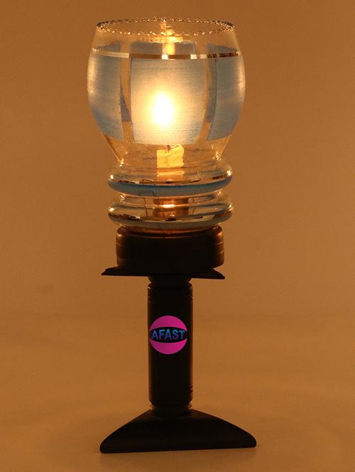stylish home decorative wood table lamp with hand decorative glass shade - 18825006 - Very Small Image - 1