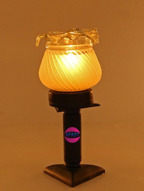 stylish home decorative wood table lamp with hand decorative glass shade - 18825052 - Very Small Image - 1