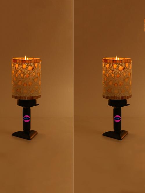 stylish home decorative wood table lamp with hand decorative glass shade - 18825184 - Very Small Image - 1