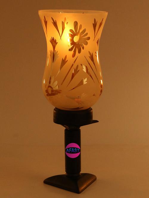 stylish home decorative wood table lamp with hand decorative glass shade - 18825268 - Very Small Image - 1