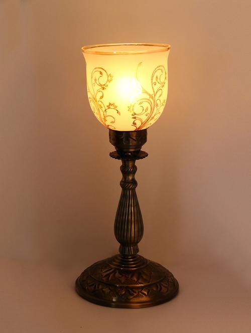 antique style metal & glass table lamp for home - 18825311 - Very Small Image - 1
