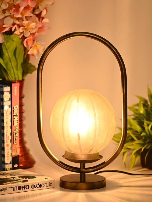stylish design oval shape color table lamp with decorative glass shade - 18825312 - Very Small Image - 1