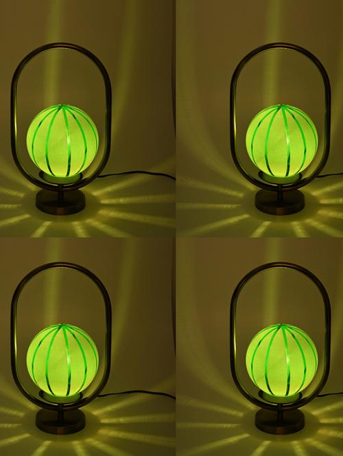stylish design oval shape color table lamp with decorative glass shade - 18825351 - Very Small Image - 1