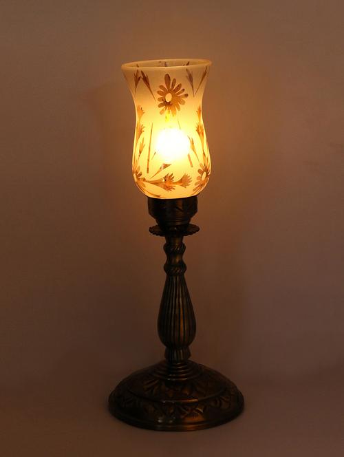 antique style metal & glass table lamp for home - 18825372 - Very Small Image - 1