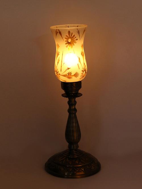 antique style metal & glass table lamp for home - 18825376 - Very Small Image - 1