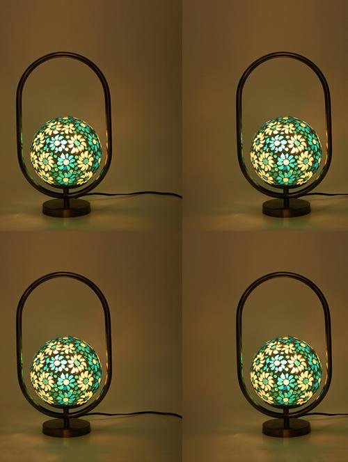stylish design oval shape color table lamp with decorative glass shade - 18825415 - Very Small Image - 1