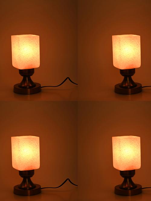 designer led compatible table lamp with decorated glass shade - 18825431 - Very Small Image - 1
