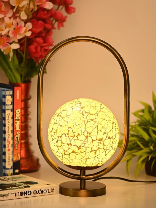 stylish design oval shape color table lamp with decorative glass shade - 18825444 - Very Small Image - 1