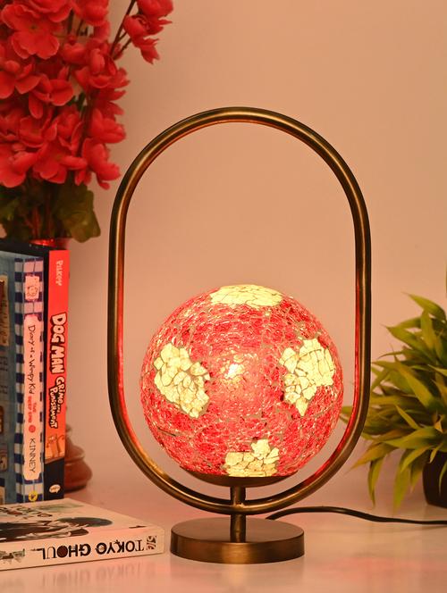 stylish design oval shape color table lamp with decorative glass shade - 18825455 - Very Small Image - 1