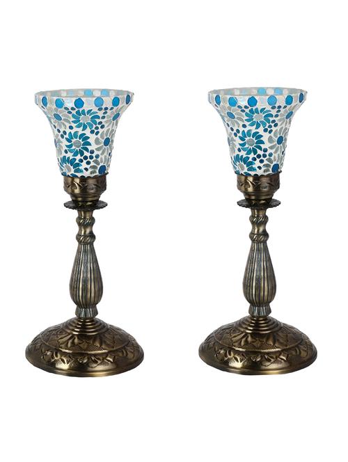 antique style metal & glass table lamp for home - 18825473 - Very Small Image - 1