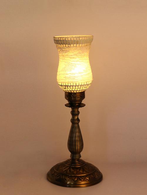 antique style metal & glass table lamp for home - 18825480 - Very Small Image - 1