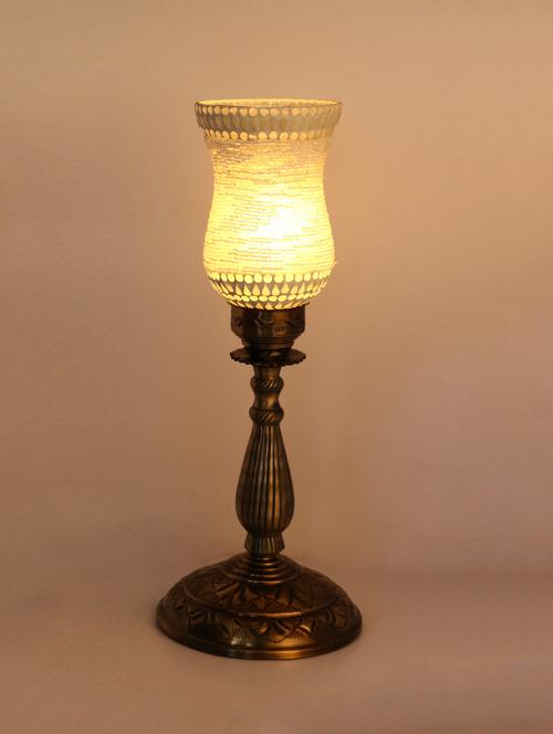 antique style metal & glass table lamp for home - 18825484 - Very Small Image - 1